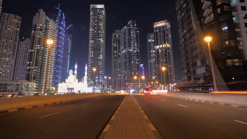 Cars Driving on Busy Hectic Urban City Road at Rush Hour Traffic