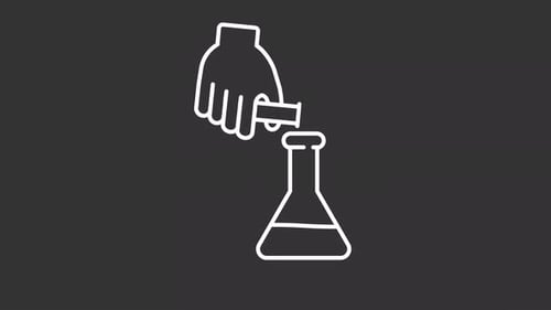 Chemistry white line animation