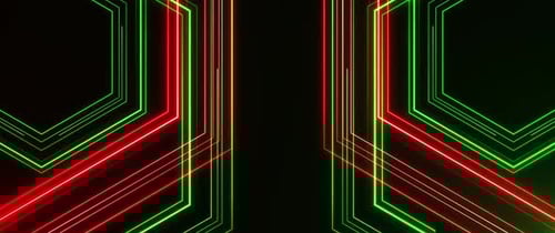 Abstract Neon Geometric Lines Looping Background