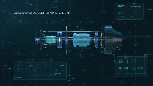 Futuristic cad interface