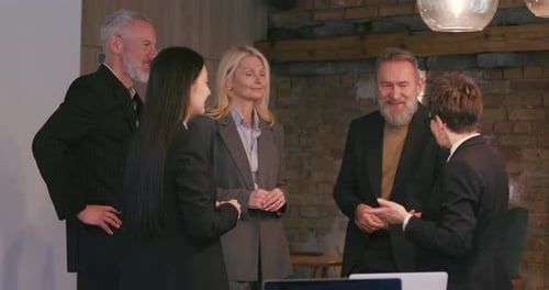 Business Team Meeting in a Modern Urban Office