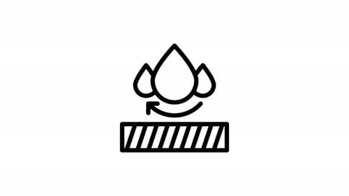 waterproof line icon animation