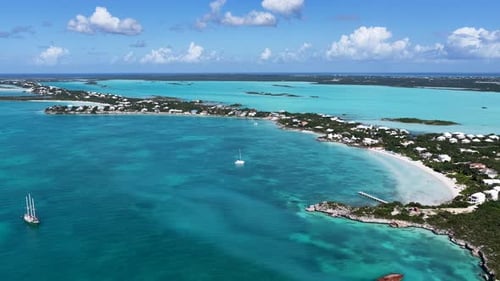 Sapodilla Bay Beach At Providenciales In Turks And Caicos England.