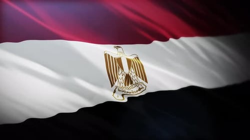 Waving Egyptian National Flag Animation for Patriotic Projects