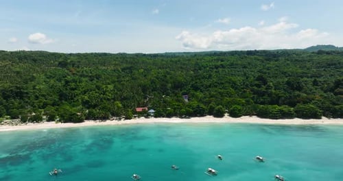 White Beach in Tropical Island Samal Island Philippines
