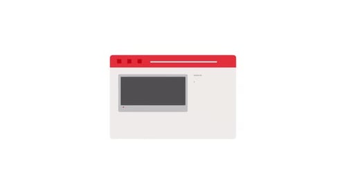Flat Design Animated Web Browser with Video Player