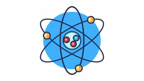 Atom mit Elektronen, Orbit-Loop-Animation