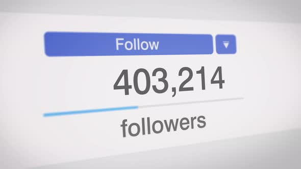 Social Media Follower Counter Increasing to One Million, Technology ...