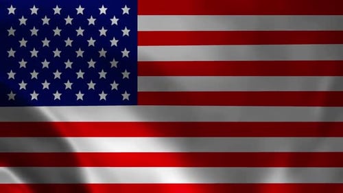 Seamlessly Looping Waving American Flag Animation