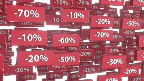 4K Discount Promotion Sale Percent Numbers - Loop