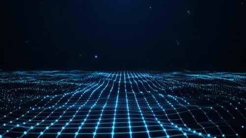 Neuronale Punkte, digitale KI-Netzwerkverbindungen, Deep-Learning-Maschine, Polygon-Tech-Hintergrund