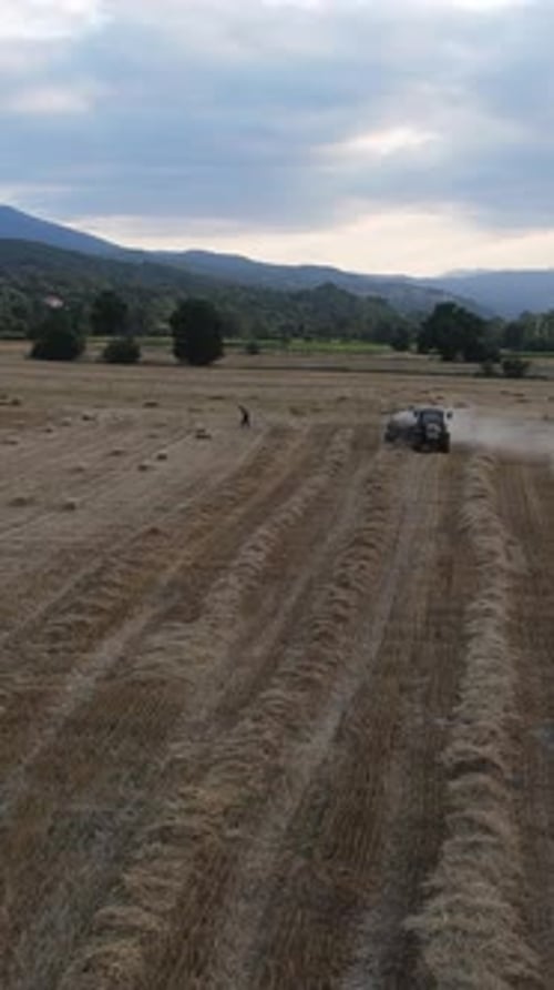 Harvest Tractor Aerial View