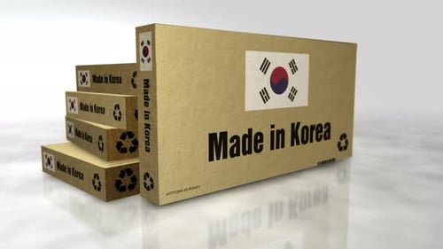 Made in Korea box 3d object