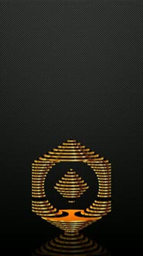 Abstract Golden Geometric Morphing Vertical Animation Loop