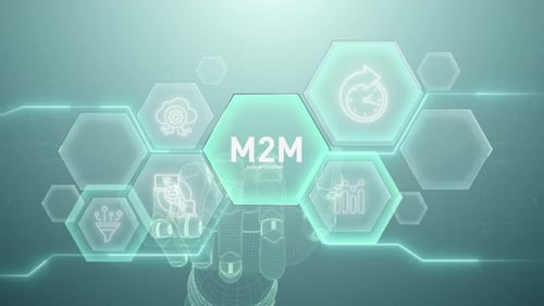 M2M Hand touching,Digital transformation,Science and artificial intelligence,innovation