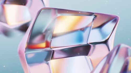 Abstract transparent glass gem background