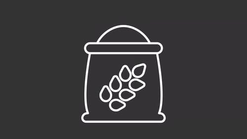 Flat Animated Icon of a Seed Sack