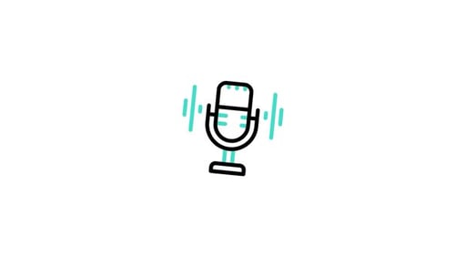 Icono animado de micrófono