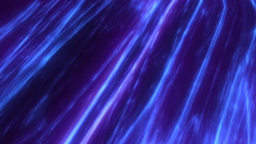 Glowing Blue Purple Neon Light Streaks Motion Background