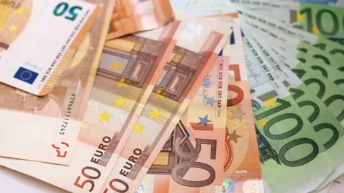 Euro money currency banknotes background