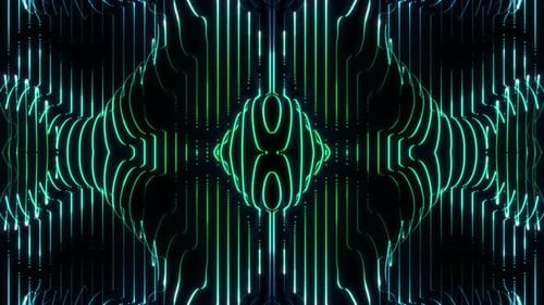Abstract Futuristic Glowing Grid Loop Background