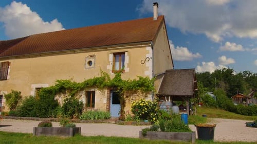 Rural Farmhouse on a Sunny Day