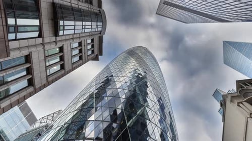 City of London Skyscrapers Low Angle