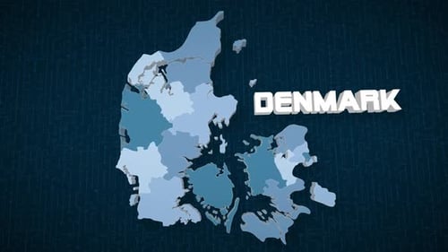 Denmark Map 3D Animation