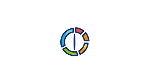 Colorful Circle Logo Reveal with 100% Progress