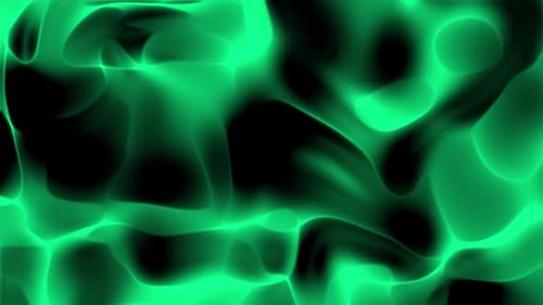 Abstract Green Swirling Flowing Energy Light Neon Dark Background