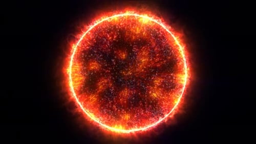 Pulsating Fiery Energy Sphere Loop Background