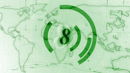 Hightech 10 Sekunden Countdown animiert