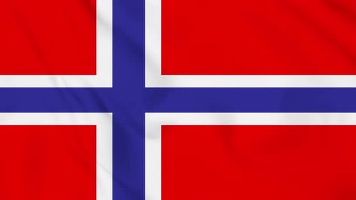 Realistic Norway Flag Waving Seamlessly