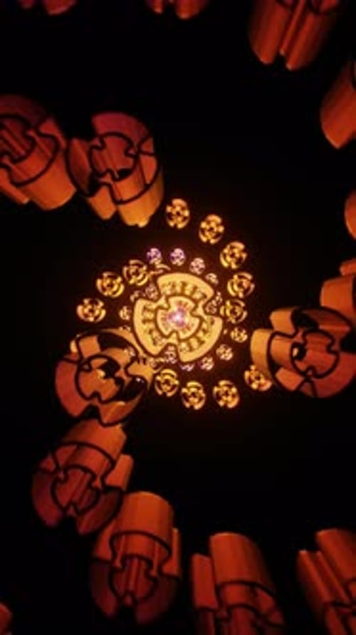 Vertical Video Hypnotic Strobes Create a Pulsating Neon VJ Loop Backdrop with Psychedelic Hues