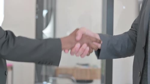 Business People Shaking Hand, Close up