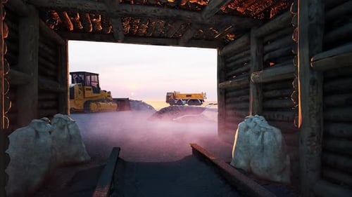 Mine Tunnel, Working Machines