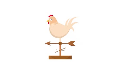 Rooster weather Vane With Arrows