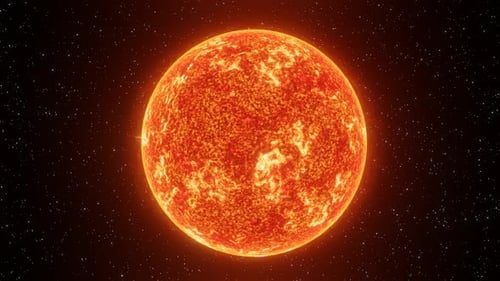 3d Orange Star Rotate Loop