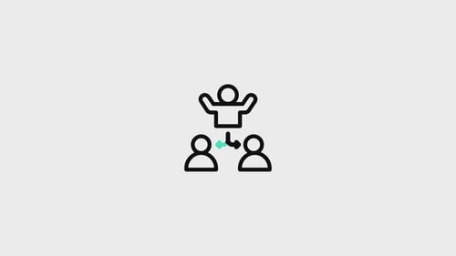 Minimalist Animated Business Icons Set with People and Data Concepts