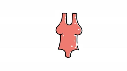 Animated Flat Design Swimsuit Icon