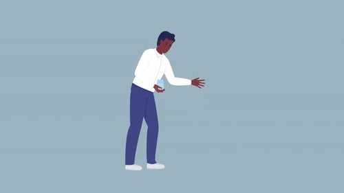 Animated Supportive Guy Character