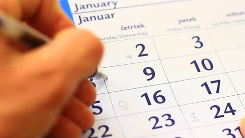 Check Down Some Numbers on a Calendar