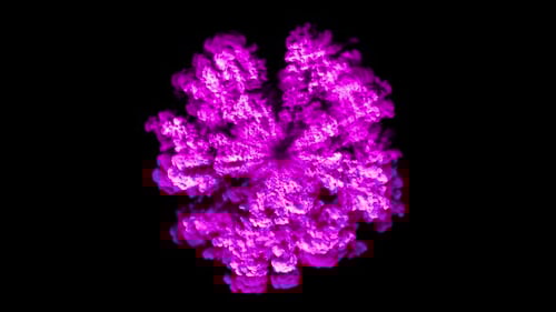 Fluid Magenta Smoke Cloud Explosion Alpha Channel Element