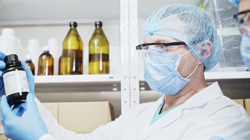 Chemist Analyzing a Chemical Substance in the Lab