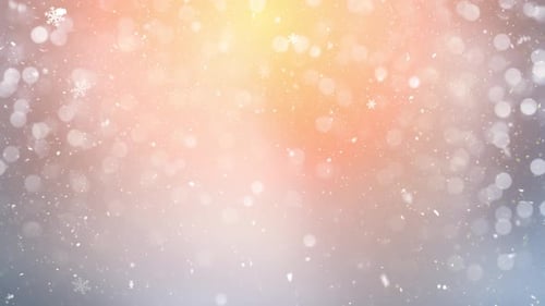 Christmas Snow And Snowflakes Bokeh Background 14