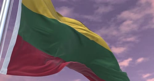 Animation der litauischen Flagge Minimales Unternehmensvideo