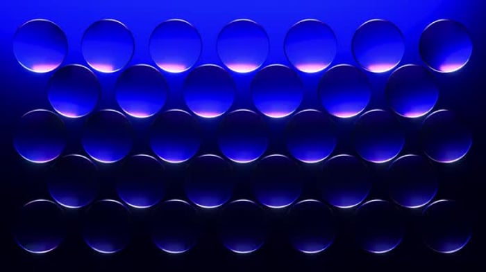 Abstract Blue Geometric Circles Rotating Background Animation ...