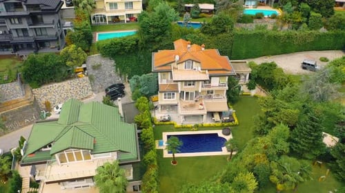 top view of sites with pools