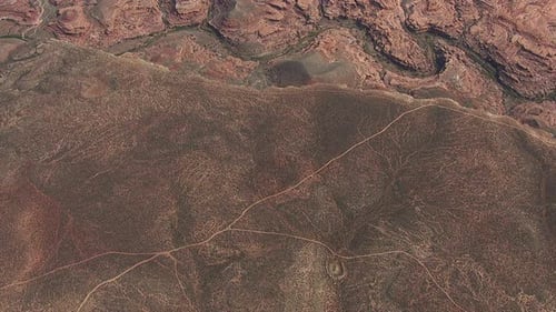 straight down over canyon edge .Slow Flight over Grand Cayon National park during daytime