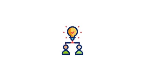 Animiertes Brainstorming-Symbol